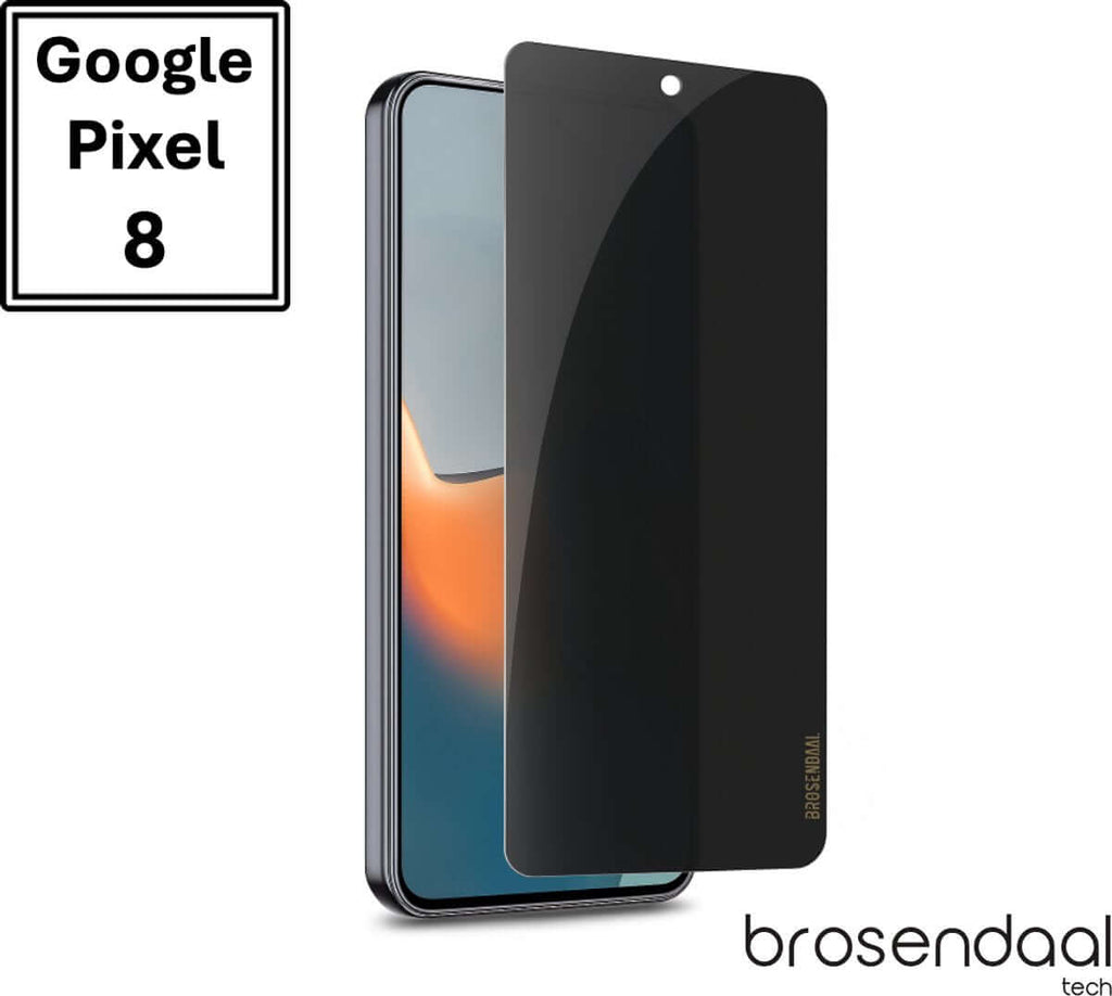 Brosendaal Privacy Screen Protector for Google Pixel 8, anti-spy and scratch-resistant design.