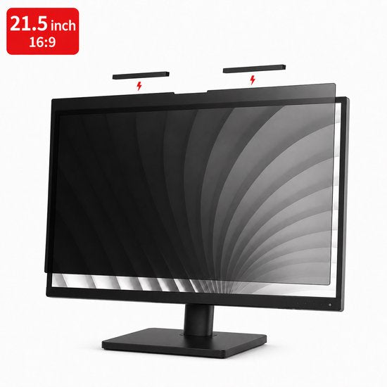 Brosendaal privacy filter op een 21.5 inch monitor 16:9