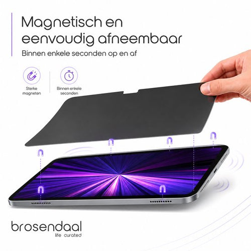 Brosendaal privacy filter op een iPad Air 13 inch